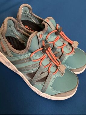 Columbia Kids Teal and Coral Slip-On Water Shoes